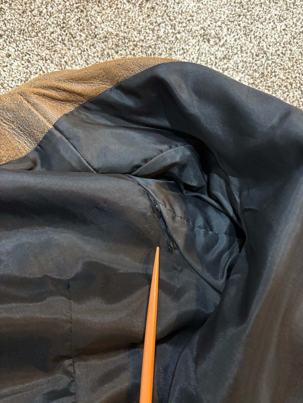 Double D Ranch Western Leather Jacket with Fringe and Stud Detail - Picture 6 of 7